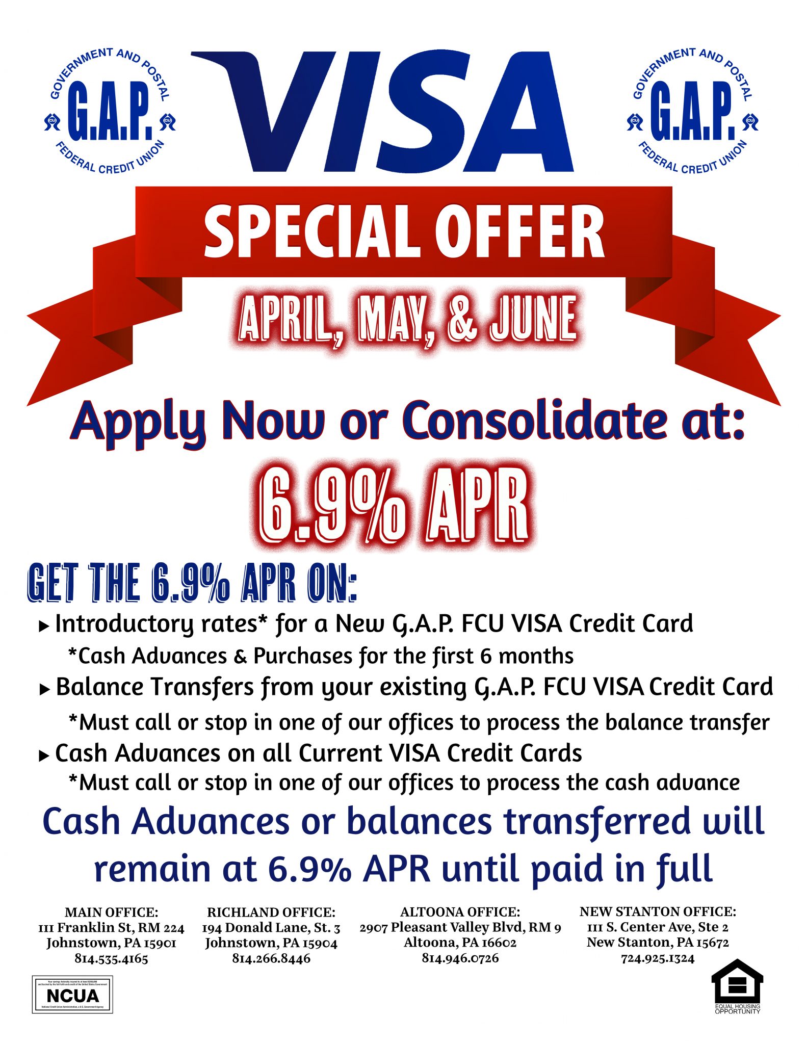 VISAPromo G.A.P. Federal Credit Union